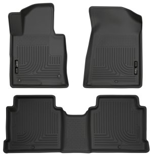 Hyundai Sonata Floor Liners - Front & Rear - Husky Liners - Weatherbeater - Black - 2015